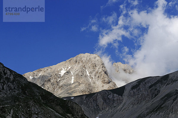 Gipfel des Corno Grande  Campo Imperatore  Nationalpark Gran Sasso  Abruzzen  Italien  Europa