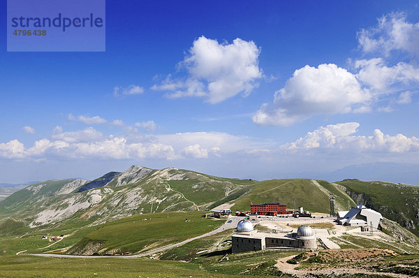 Rifugio und Observatorium Campo Imperatore  Nationalpark Gran Sasso  Abruzzen  Italien  Europa