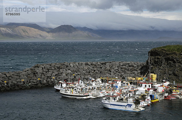 Hafen von Arnarstapi  Halbinsel SnÊfellsnes  Island  Europa