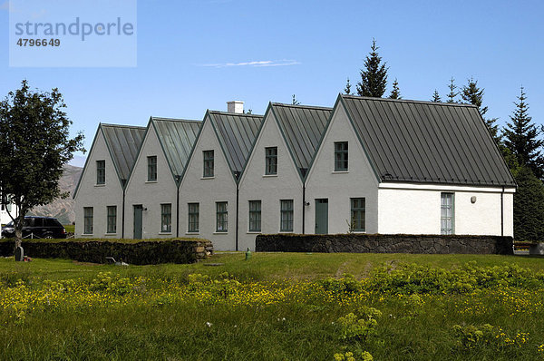 Fünfgiebeliges Haus  Pingvellir  Island  Europa
