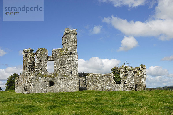 Gesamtansicht Klosterruine Hill of Slane  County Meath  Irland  Europa