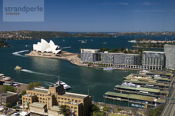 Sydney mit der Oper  Bundesstaat New South Wales  Australien