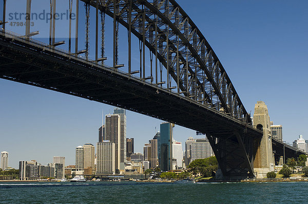 Sydney Harbour Bridge  Hafenbrücke  Sydney  Bundesstaat New South Wales  Australien