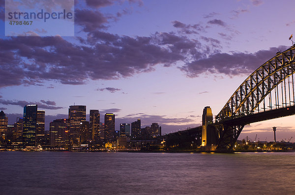 Sydney Harbour Bridge  Sydney  Bundesstaat New South Wales  Australien