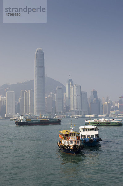 Skyline von Hongkong  China  Asien
