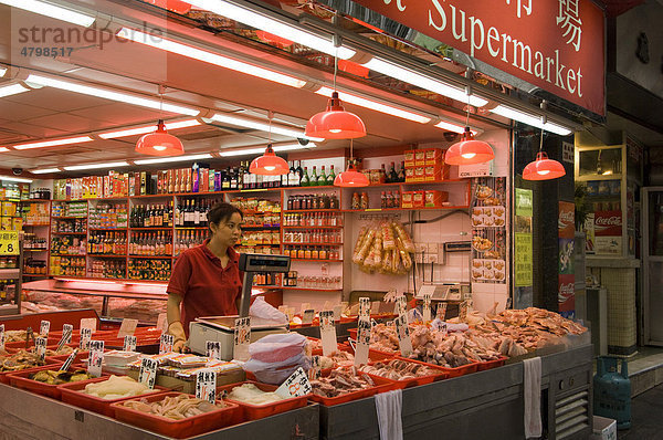 Supermarkt  Stanley Street  Stadtteil Central District  Hongkong  China  Asien