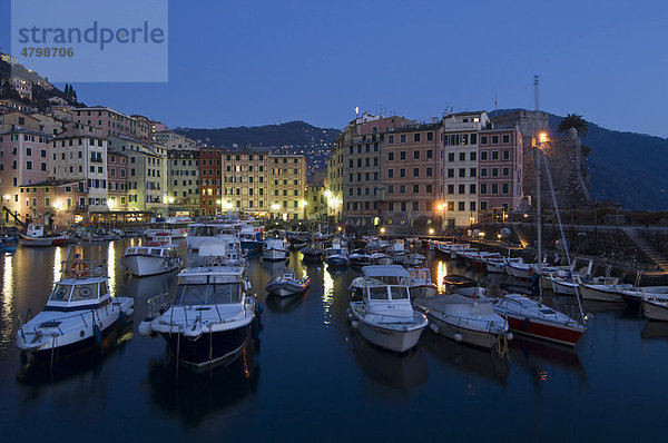 Hafen  Camogli  Ligurien  Italien  Europa