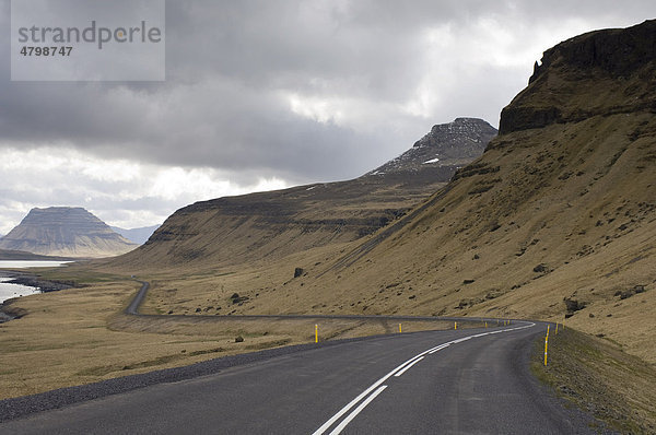 Straße  Snaefellsnes Halbinsel  Island  Europa