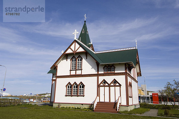 Kirche von Husavik  Island  Europa