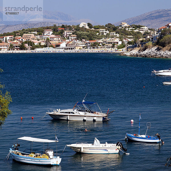 Blick auf Kassiopi  Insel Korfu  Nordost-Korfu  Ionische Inseln  Griechenland  Südeuropa  Europa