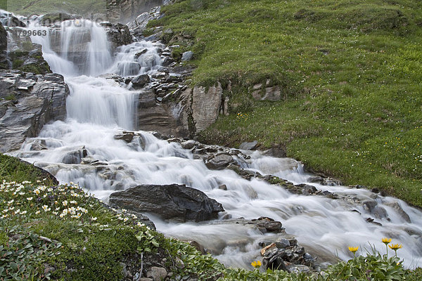 Nassfeld Wasserfall  Nationalpark Hohe Tauern  Österreich  Europa