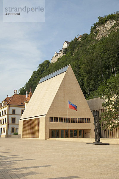 Das Landtagsgebäude in Vaduz  Fürstentum Liechtenstein  Europa