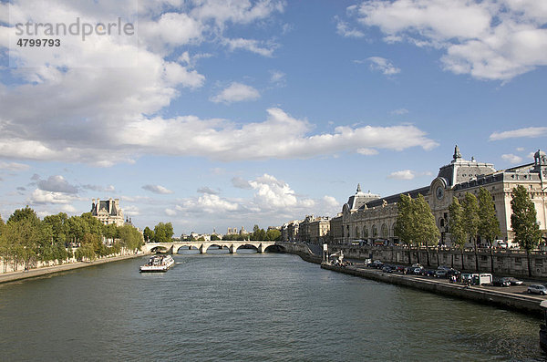 MusÈe d'Orsay  Kunstmuseum  am Ufer der Seine  Paris  Frankreich  Europa