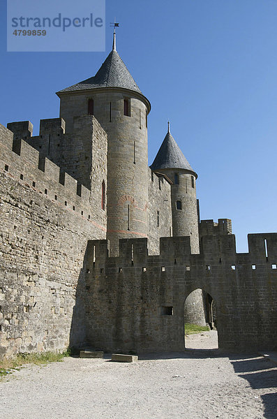 Chateau Comtal  Carcassonne  Aude  Frankreich  Europa