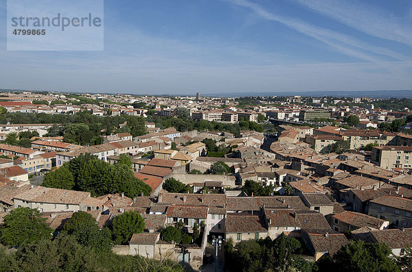 Panoramablick  Carcassonne  Aude  Frankreich  Europa