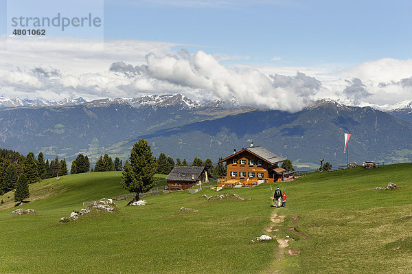 Adolf-Munkel-Weg unter den Geißlerspitzen  an der Gschnagenhardtalm Geisslerspitze  Villnößtal  Südtirol  Italien  Europa