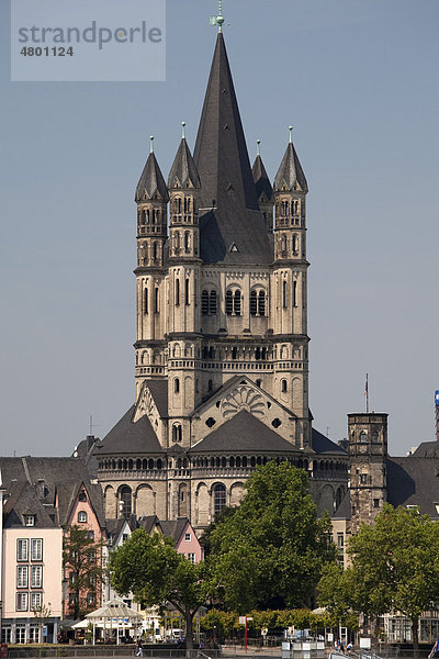 Groß St. Martin  romanische Kirche  Köln  Nordrhein-Westfalen  Deutschland  Europa
