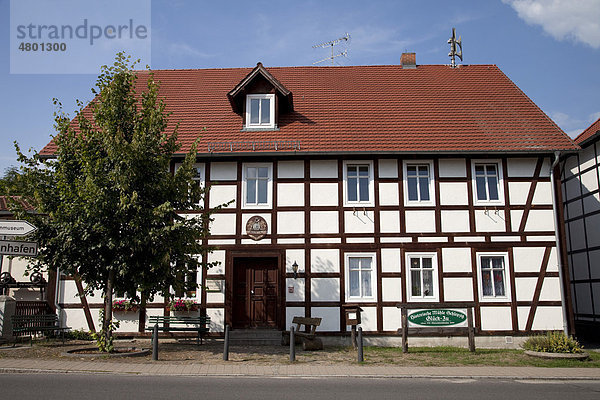 Historische Mühle Glück-Zu  Fachwerkhaus  Schlepzig  Spreewald  Brandenburg  Deutschland  Europa