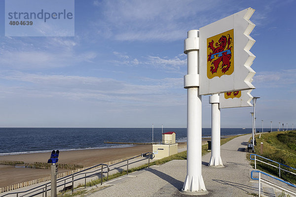 Strand von Zoutelande  Walcheren  Provinz Zeeland  Niederlande  Benelux  Europa