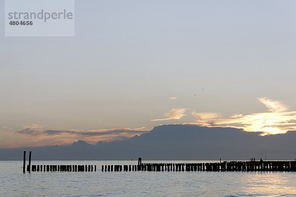 Abendstimmung am Strand von Zoutelande  Walcheren  Provinz Zeeland  Niederlande  Benelux  Europa