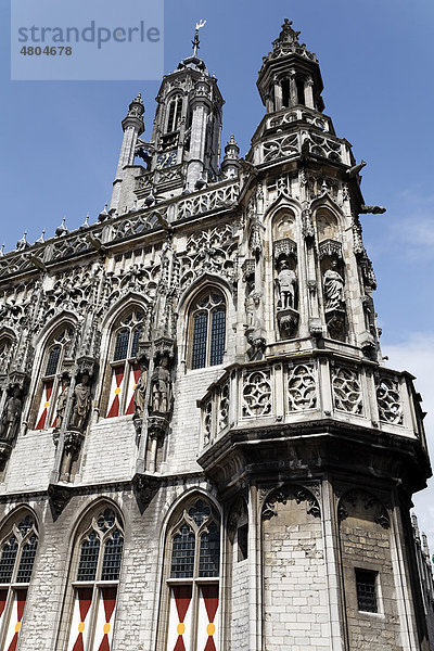 Historisches Rathaus von Middelburg  Walcheren  Provinz Zeeland  Niederlande  Benelux  Europa