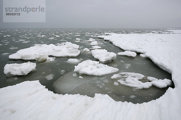 Eisschollen auf der Ostsee  Rügen  Mecklenburg-Vorpommern  Deutschland  Europa