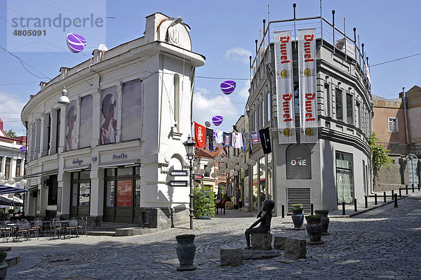 Altstadt mit Cafes  Stadtteil Kala  Tiflis  Georgien  Vorderasien