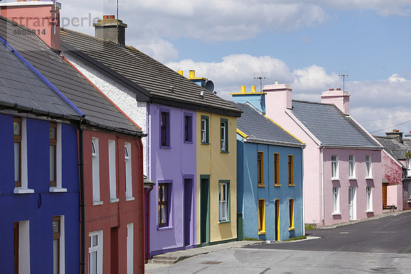 Bunte Häuser  Eyeries  Beara-Halbinsel  County Cork  Irland  Britische Inseln  Europa