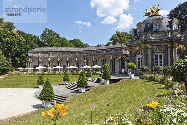 Neues Schloss und Orangerie  Eremitage in Bayreuth  Oberfranken  Franken  Bayern  Deutschland  Europa
