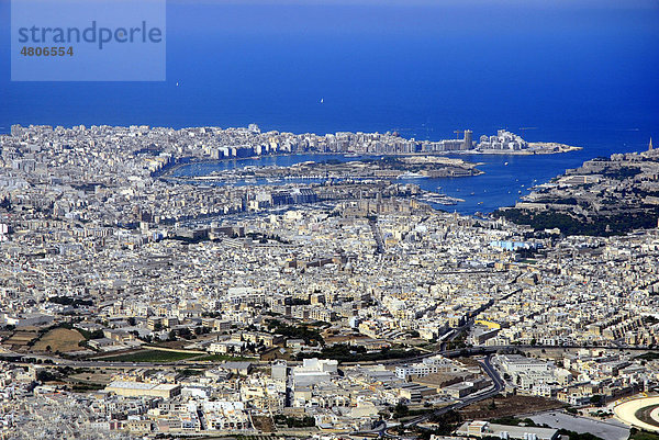 Luftaufnahme von Sliema  Valletta  Insel Malta  Europa