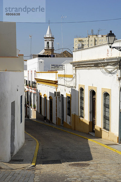 Straße im Zentrum von Ayamonte  Costa de la Luz  Huelva Region  Andalusien  Spanien  Europa