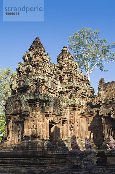 Banteay Srei Tempel  Banteay Srey  Siem Reap  Kambodscha  Indochina  Südostasien