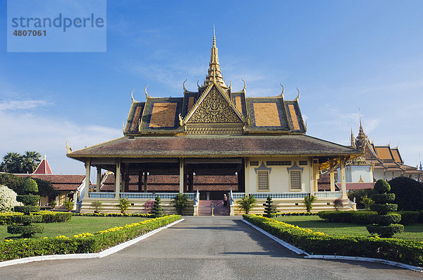 Bankettsaal  Königspalast  Phnom Penh  Kambodscha  Indochina  Südostasien  Asien