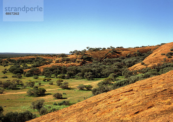 Murchison-Region von Walga Rock aus gesehen  Murchison  Bundesstaat Western Australia  Australien