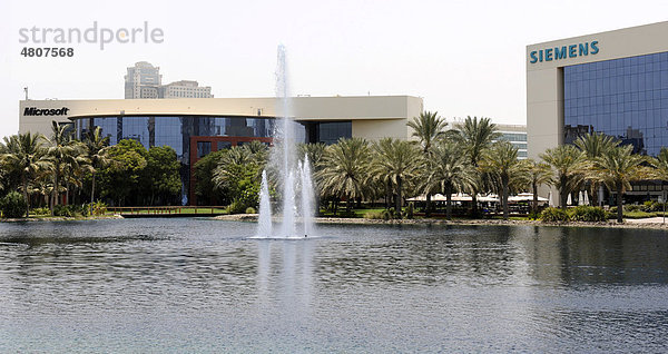 Gebäude von Microsoft und Siemens in Dubai Internet City  Dubai  Vereinigte Arabische Emirate  Naher Osten