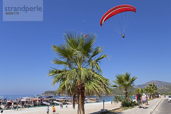 Paraglider  Ölüdeniz-Bucht bei Fethiye  türkische Westküste  Türkei  Asien