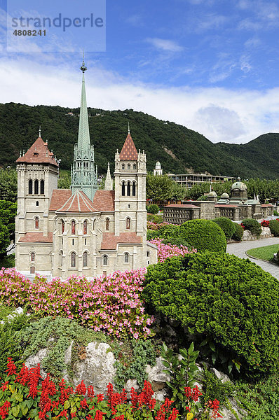Kathedrale von Genf im Kleinformat  Swissminiatur  Melide  Lugano  Tessin  Schweiz  Europa