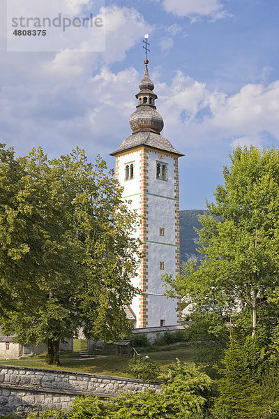 St. Johannes Kirche  Bohinj  Slowenien  Europa