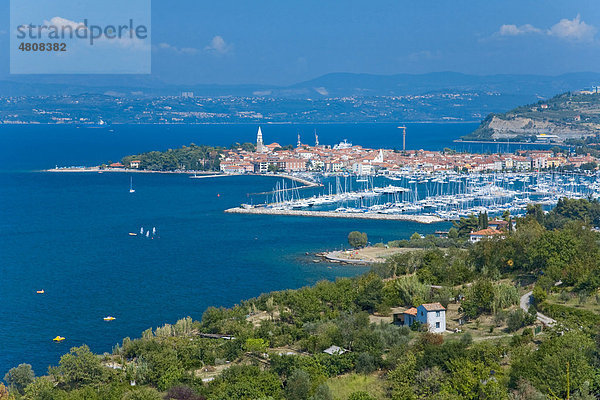 Panoramasicht von Izola  Slowenien  Europa