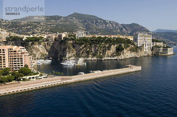 Luftaufnahme  Stadtviertel Fontvieille  Monaco  Cote d'Azur  Europa