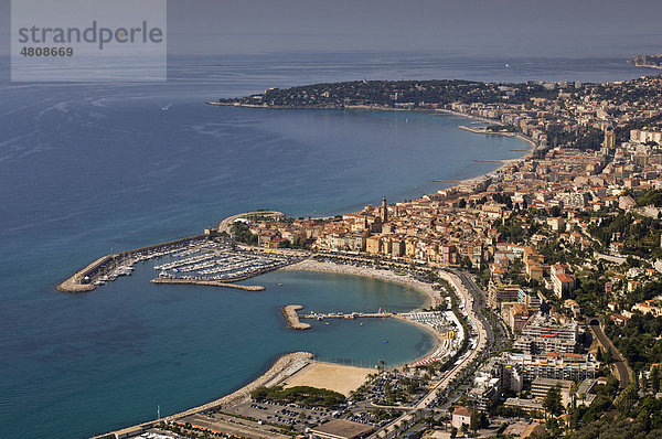 Luftaufnahme  Menton  Frankreich  Cote d'Azur  Europa