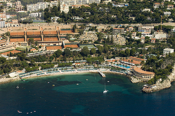 Luftaufnahme  Monte Carlo Beach Club und Tennisclub  Monaco  Cote d'Azur  Europa
