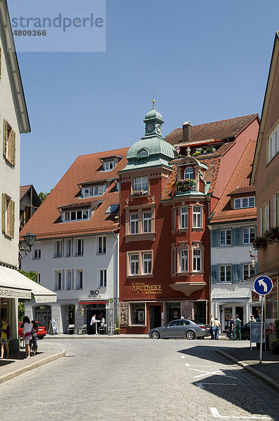 Historisches Gebäude mit Apotheke  Wangen  Allgäu  Baden-Württemberg  Deutschland  Europa