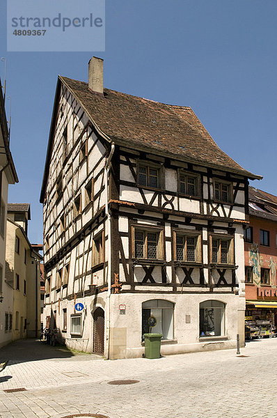 Historisches Gebäude an der Schmiedstraße  Wangen  Allgäu  Baden-Württemberg  Deutschland  Europa