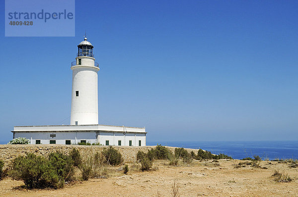 Leuchtturm  Faro de la Mola  Formentera  Pityusen  Balearen  Spanien  Europa
