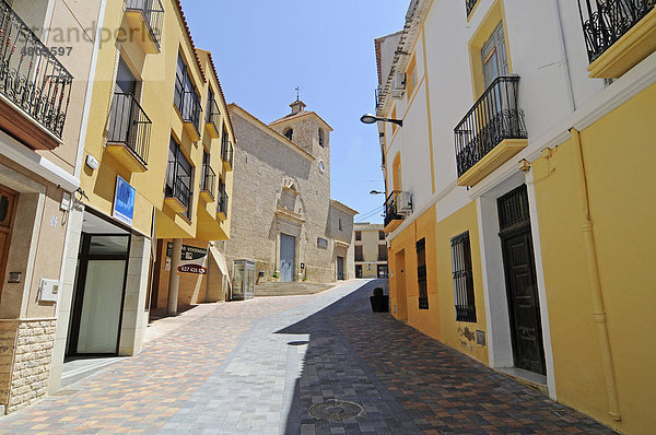 Kirche  Altstadt  Kleinstadt  Busot Aigües  La Vila Joiosa  Villajoyosa  Costa Blanca  Provinz Alicante  Spanien  Europa