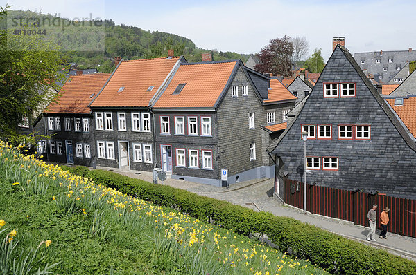 Blick auf die Stadt Goslar  Niedersachsen  Deutschland  Europa