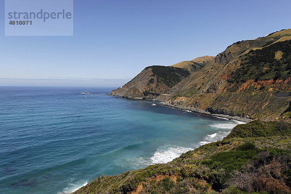 Am Strand bei Big Sur  Pazifischer Ozean  Kalifornien  USA  Nordamerika