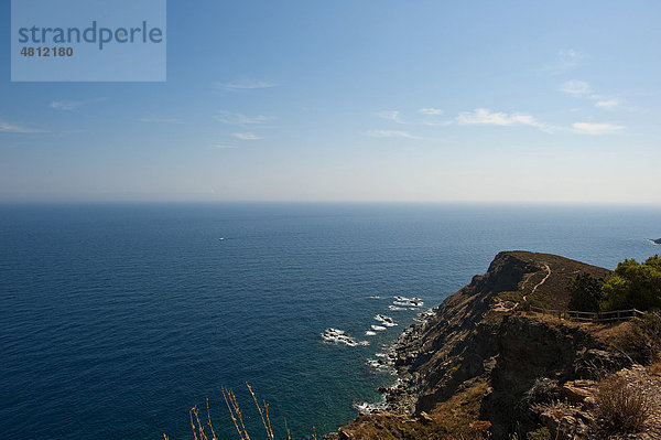 Cap Rederis  Cote Vermeille  bei Colliure und Banyuls  Languedoc-Roussillon  Südfrankreich  Frankreich  Europa