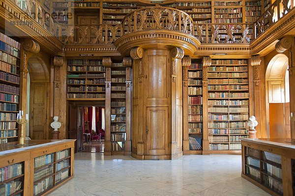 Helikon Bibliothek  Festetics kasteely  Innenaufnahme  Keszthely  Ungarn  Europa